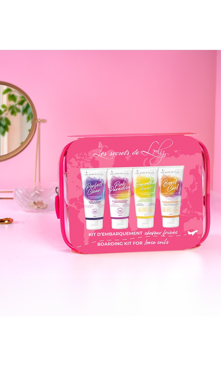Trousse de voyage pour cheveux frisés