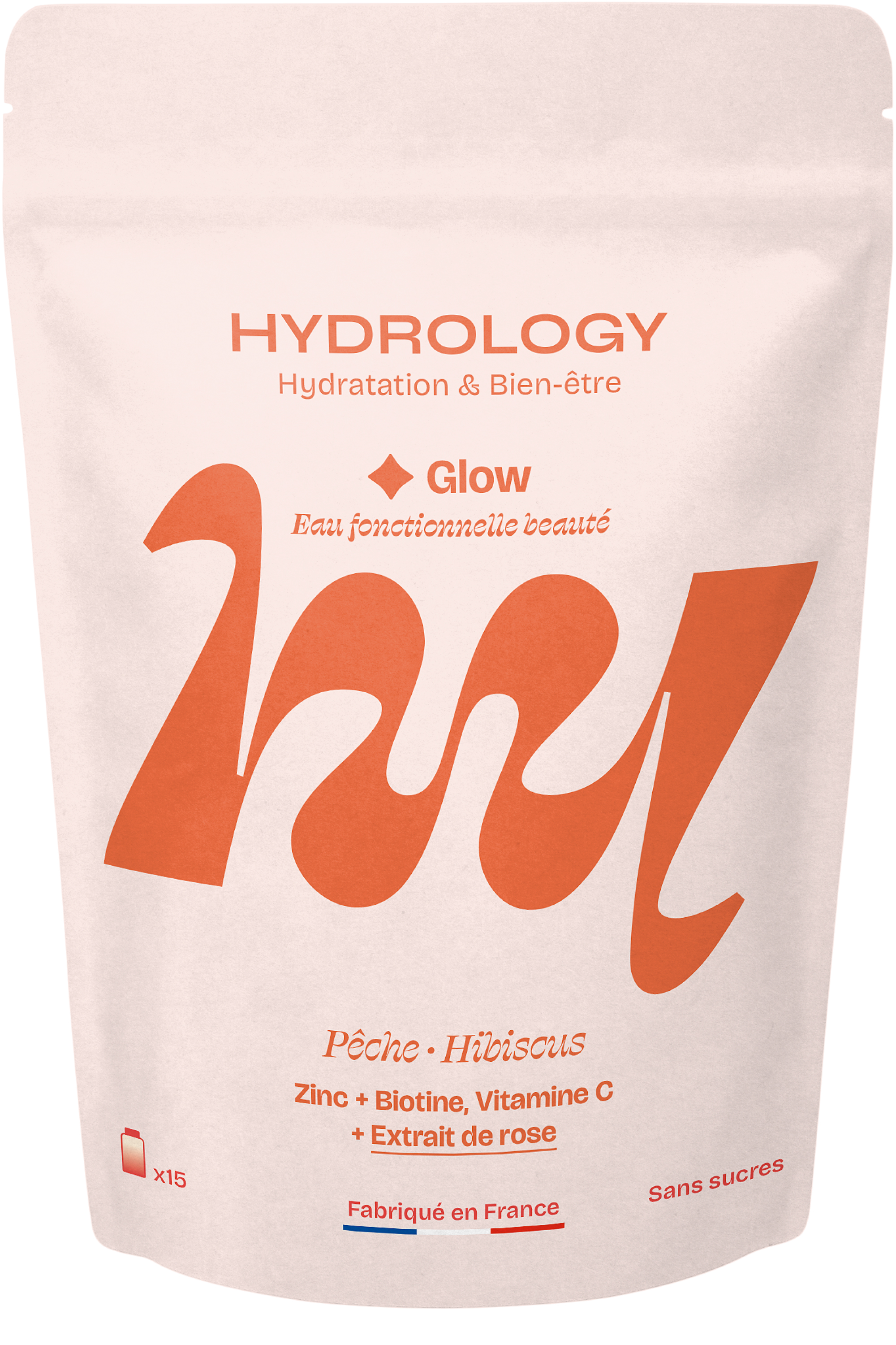 Pastille d'hydratation goût pêche hibiscus beauté Glow