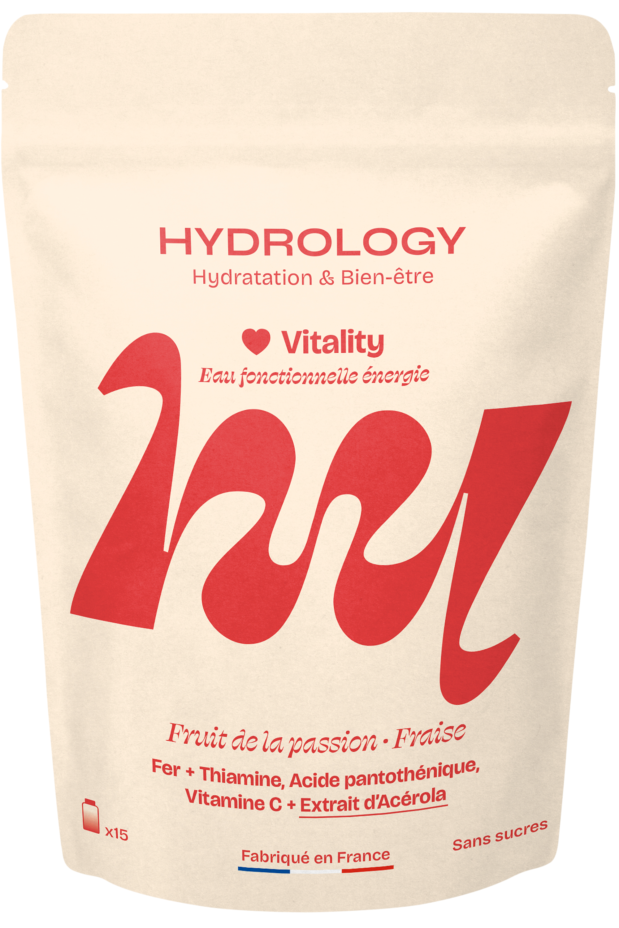 Pastille d'hydratation goût passion fraise énergie Vitality