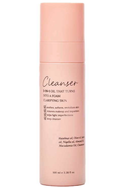 Nettoyant 3-en-1 huile & mousse visage