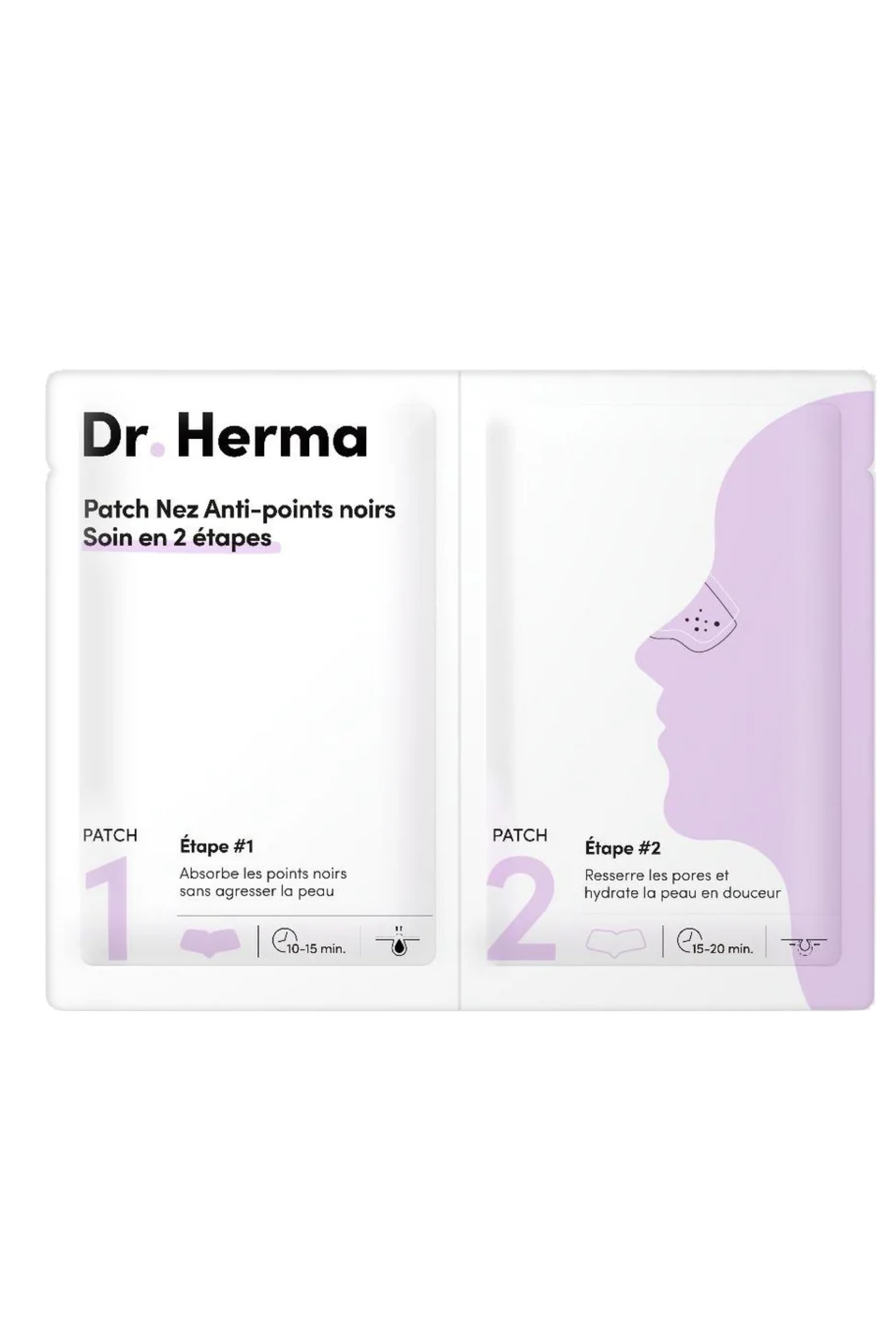 Patch nez anti-points noirs soin en 2 étapes