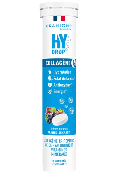 Pastilles hydratation Collagène Framboise Cassis Hydrop