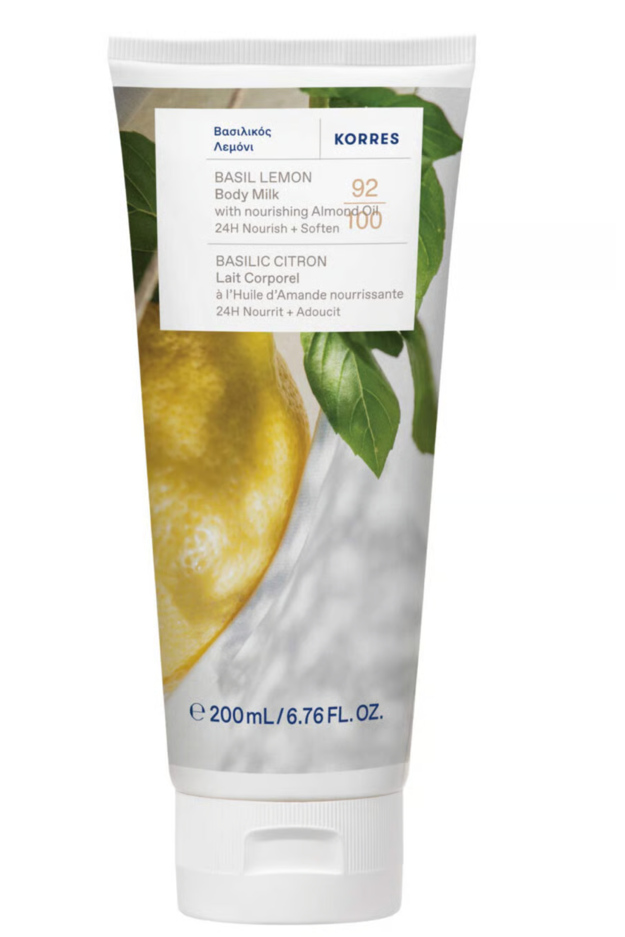Lait corps basilic citron douceur