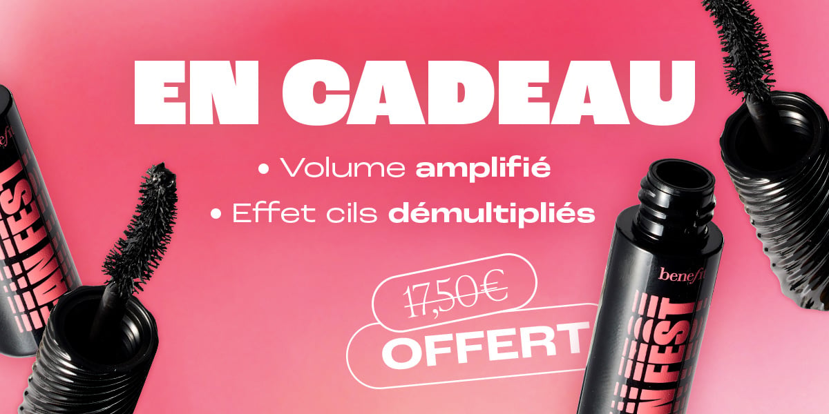 EN CADEAU : L'iconique mascara Fan Fest best-seller de Benefit d'une valeur de 17,50€ - Volume amplifié - Effet cils démultipliés