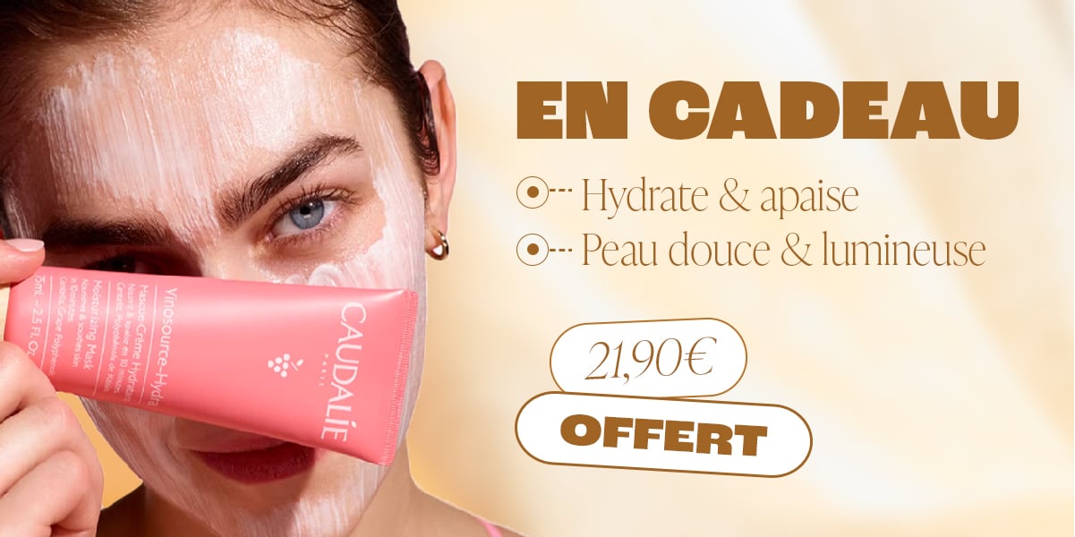 EN CADEAU : Le masque-crème hydratant Caudalie d'une valeur de 21,90€ - Hydrate & apaise - Peau douce & lumineuse
