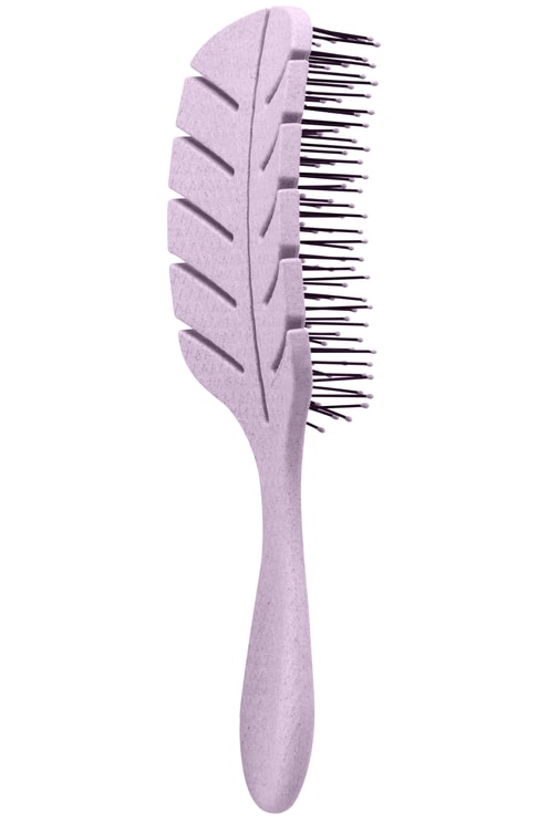 Brosse démêlante en fibres naturelles rose